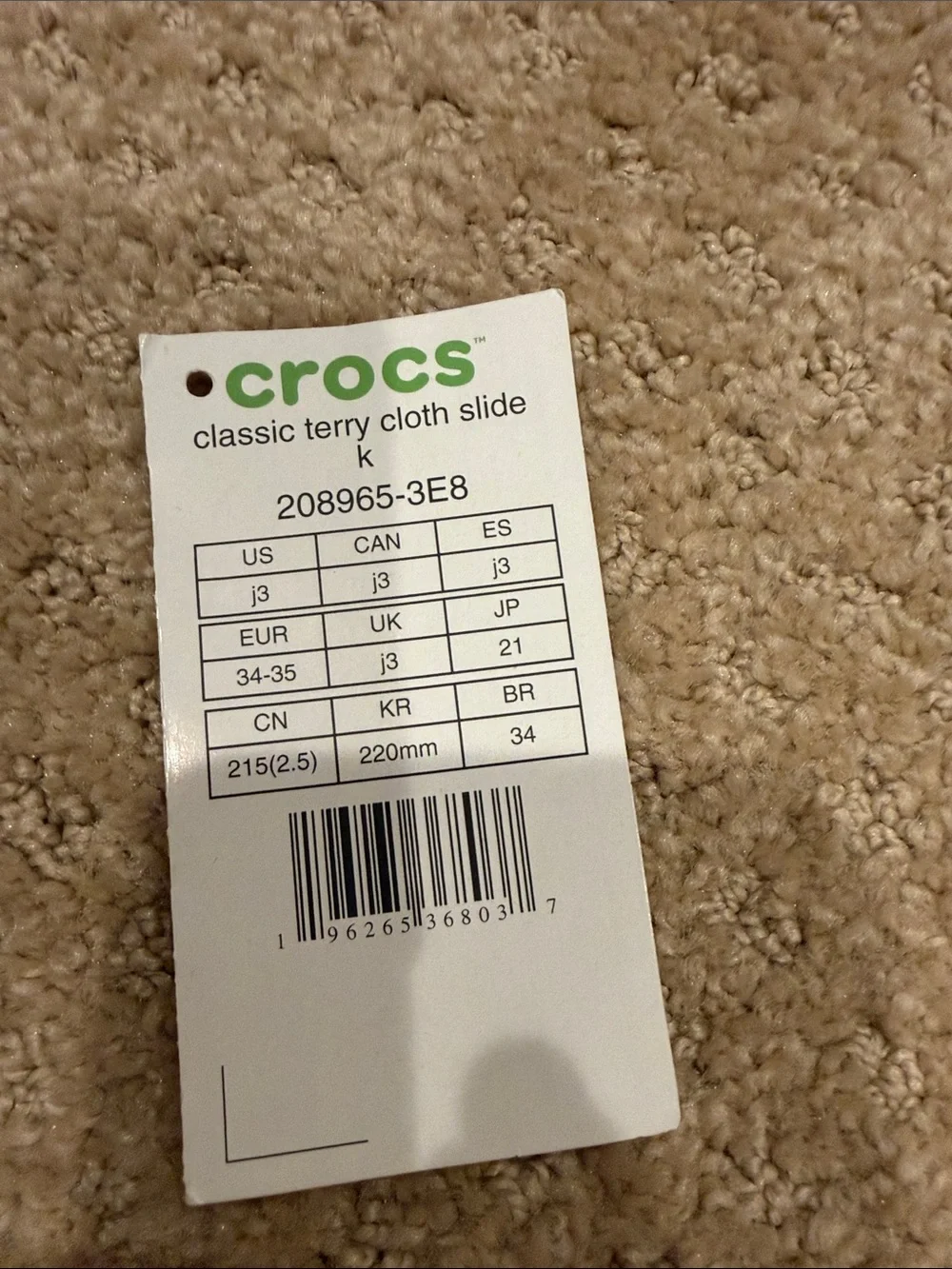 CROCS Kids Teal Slide Sandals with Rainbow Stripes